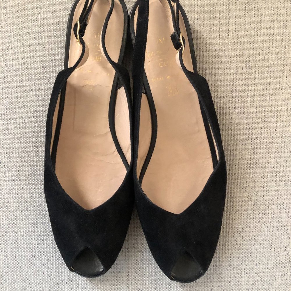 Bruno Magli Vintage Suede  Peep Toe & Ankle Strap